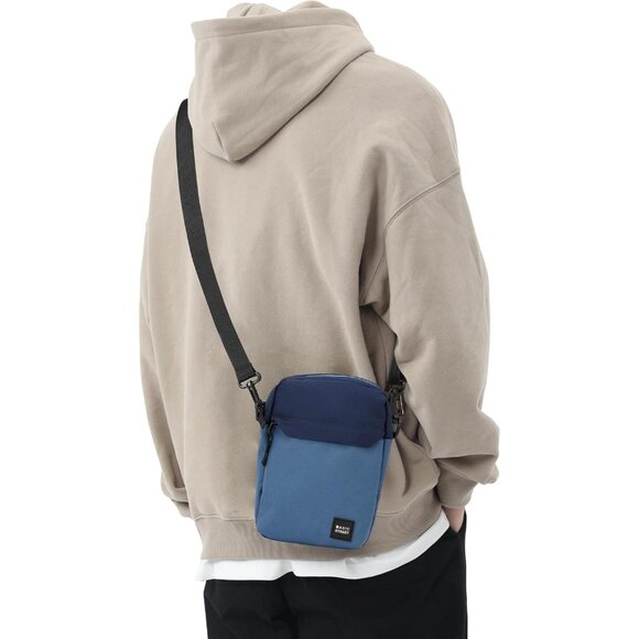 Mini Crossbody Bag Nylon Lightweight Small Messenger Compact Unisex - Picture 1 of 9